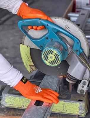 newbb电子平台 Safety Orange Kevlar Miter Saw Protection